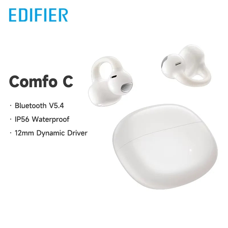 Edifier Comfo Q Bluetooth Earphones Open Ear Wireless Headphones Ear Bluetooth Ear Clip Clip-On Sport Earbuds IP54 Waterproof