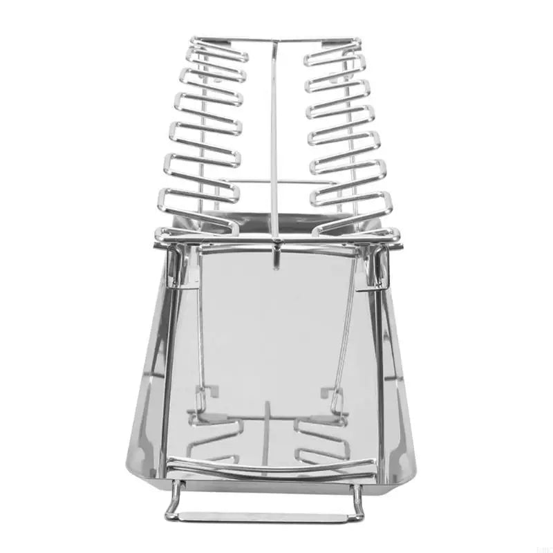 Stainless Steel Chicken Wing Leg Rack Grill With BBQ Pan Barbecue Accessories