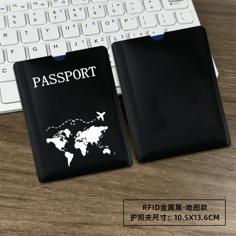 Rfid Passport Cover Laser Passport Protective Cover Passport Holder Anti-Theft For Airport Border Crossing Travel