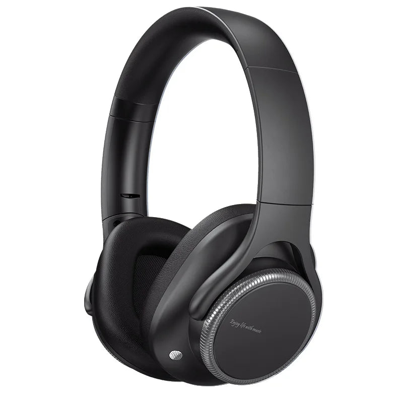 Rotary Volume Knob ANC Active Noise Cancelling Over-Ear Wireless Bluetooth6.0 Headphones Head Mounted Foldable Headset With Mic