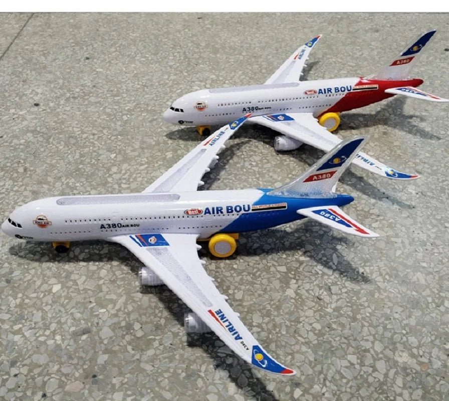 A380 Aircraft Large Long Electric Model Airplane Toy with Sound and Light Children's Toys Kids Airbus Toys Boys Car