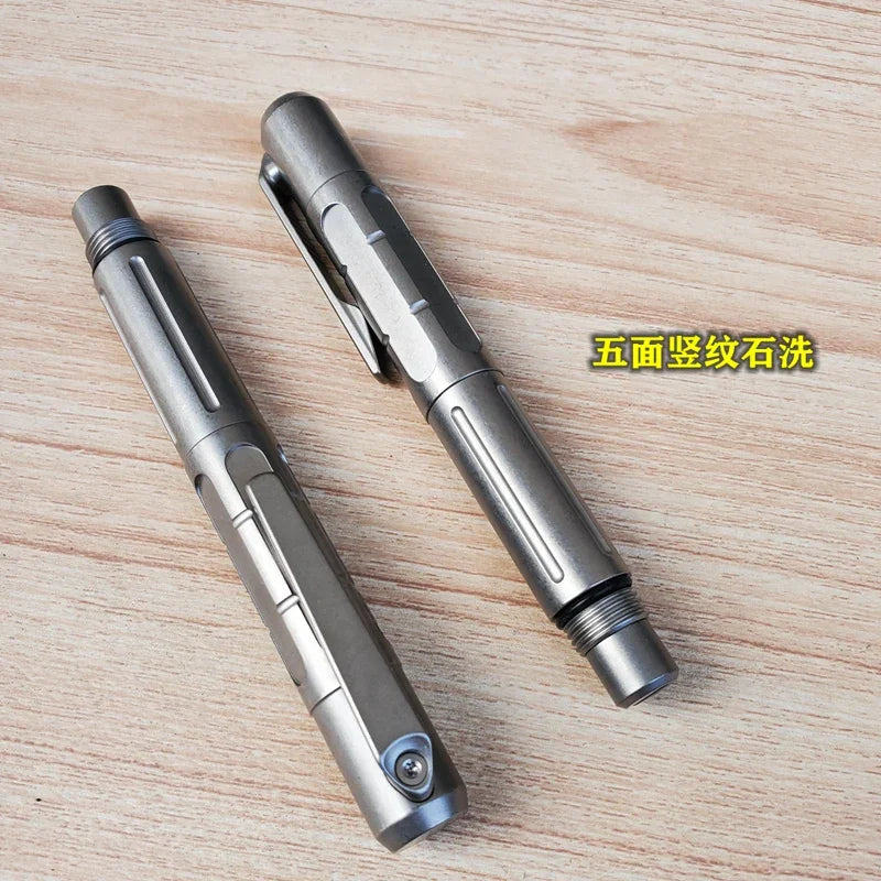 EDC Titanium Alloy Mini Tactical Pen With Business Writing Multi-functional Portable Outdoor EDC Tools