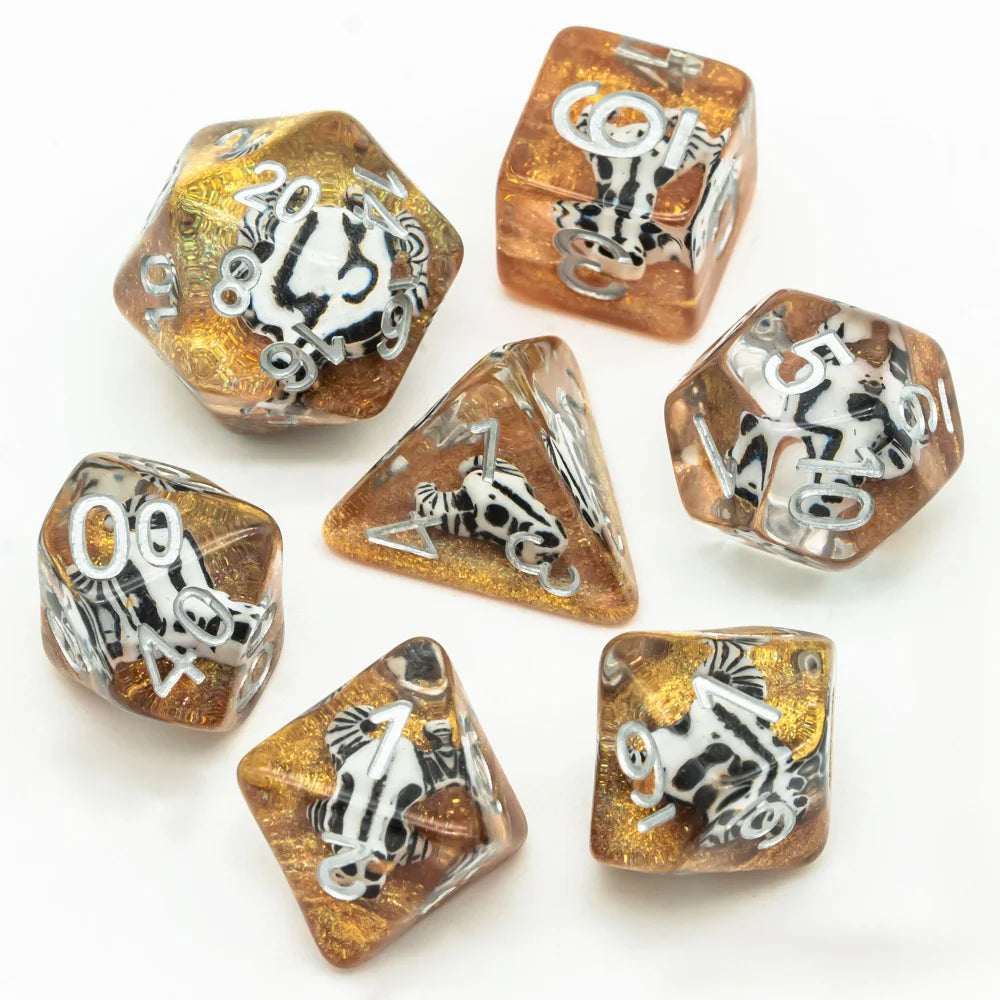 Cusdie 7 SKULL DND Dices Transparent D4 D6 D8 D10 D% D12 D20 Polyhedral Dice Set for D&D Pathfinder Role Playing Board Games