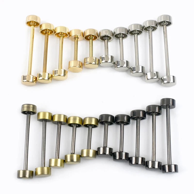 10Pcs Deepeel Detachable Wheel Screw Buckle 15-40mm Metal Barbell Clasp HandBag Strap Handle DIY Luggage Hardware Accessories