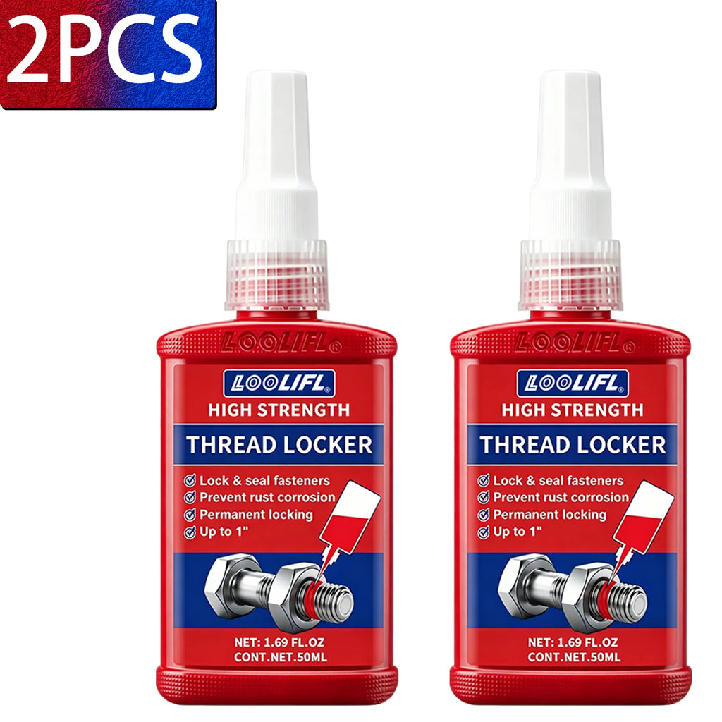 High Medium Strength Threadlocker 243 271 Bolt Anti-Loose Seal Glue Oil Heat Vibration Resistant Metal Thread Compound 50ML 10G