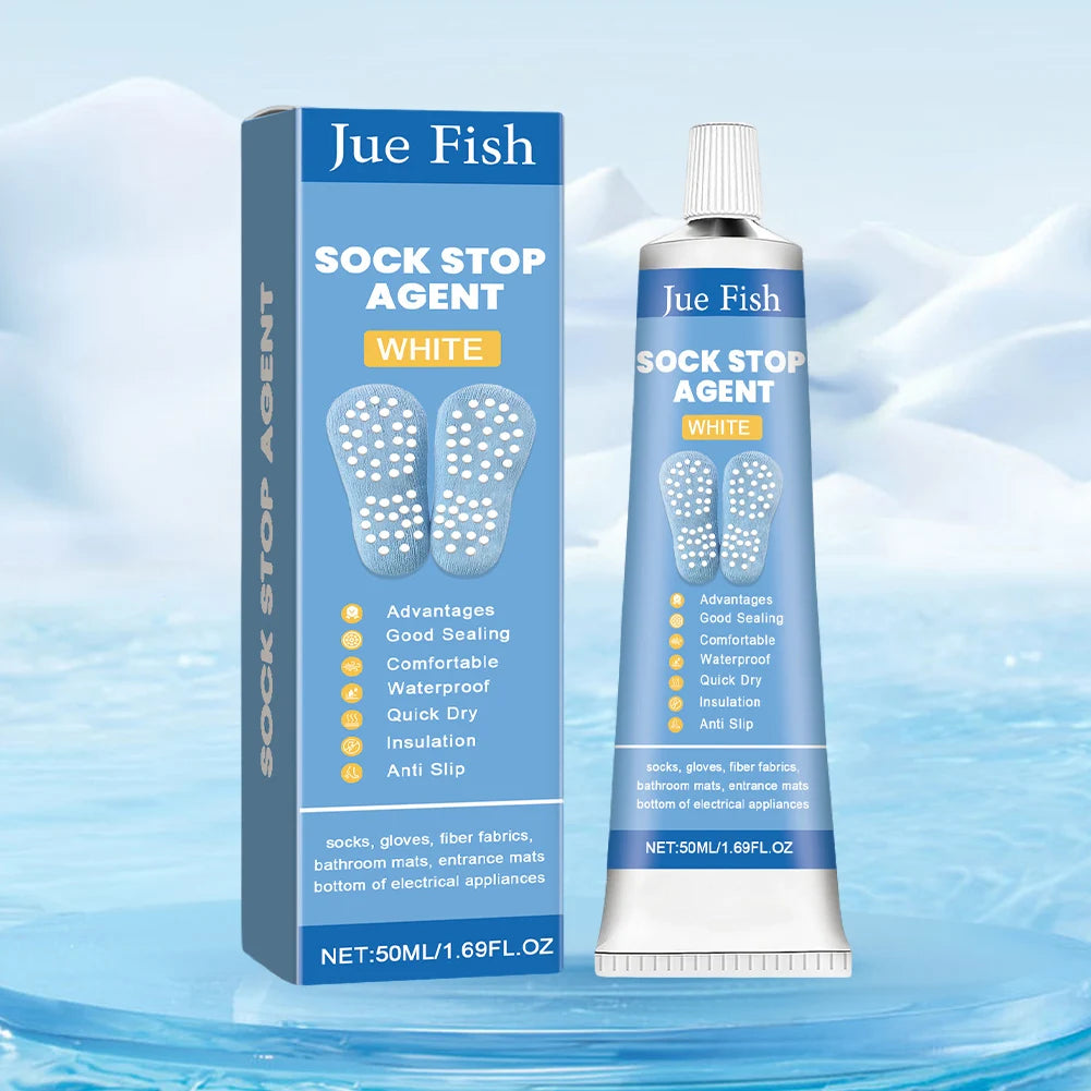 Fabric Paint with Scraper and Template Sock Stop Non Slip Adhesive Sock Stopper Liquid for Socks Pet Socks Floor Mats Blankets
