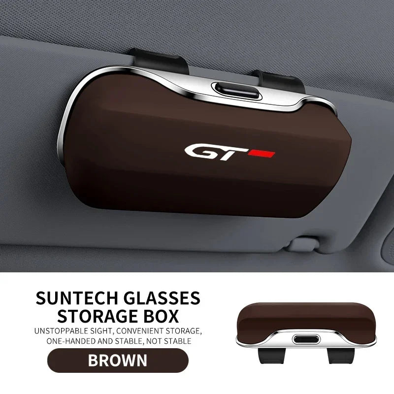 Suitable for Peugeot GT 5008, 4008, 3008, 2008, 308, 508, 208 car interiors: eyewear case, sunshade, sunglasses.