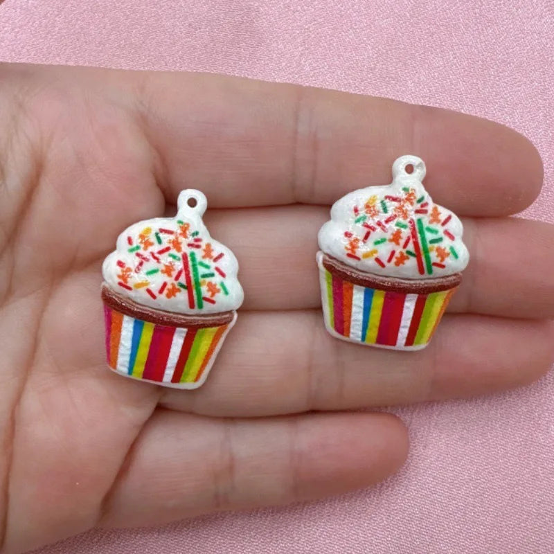 20pcs Christmas atmosphere decoration, pink snowflake pentagram Christmas tree resin hanging decoration