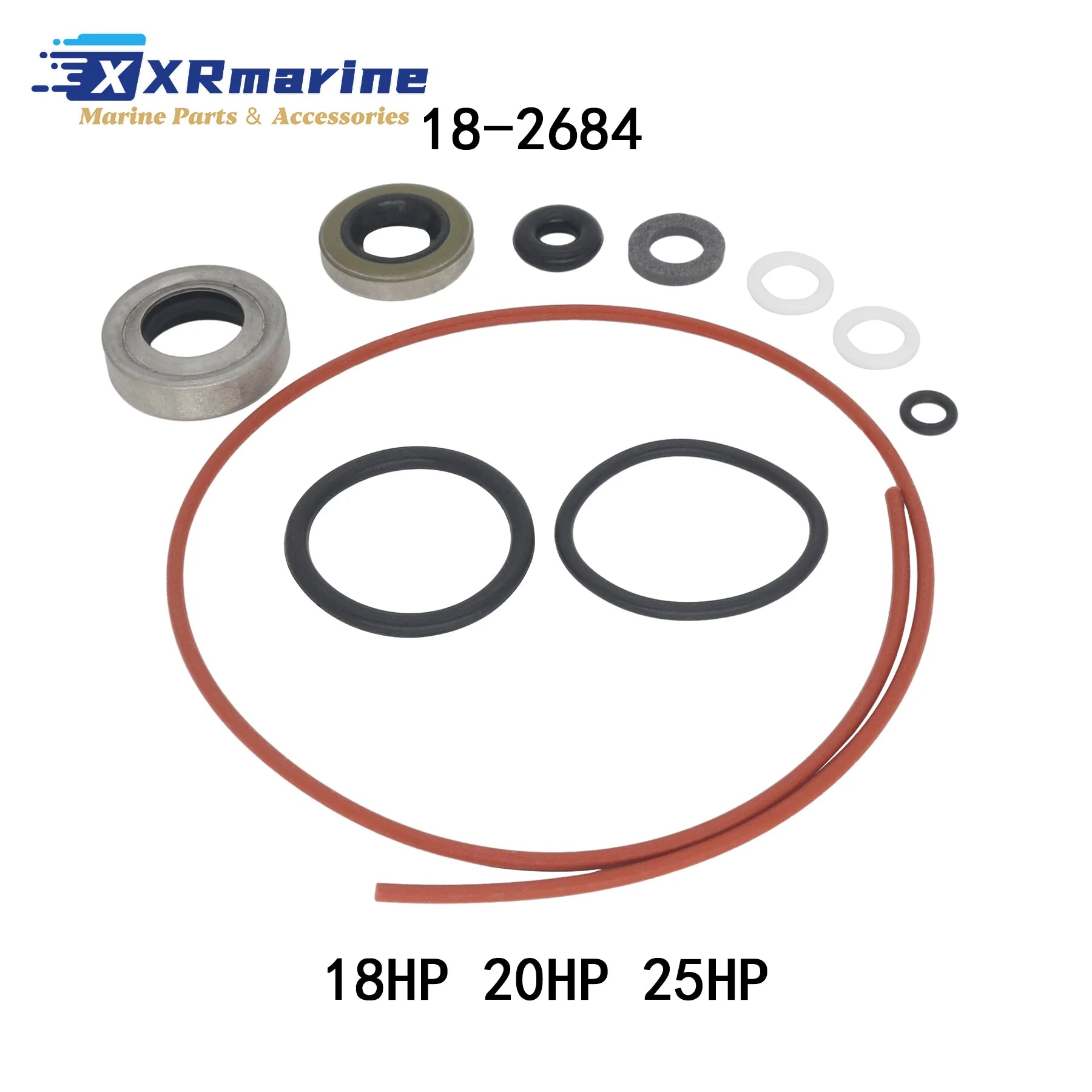 Outboard Lower Unit Seal Kit for Johnson Evinrude 9.9 15 18 20 25 30 35 40 48 50 55 60 65 70 75 HP Engines 396350 5007987