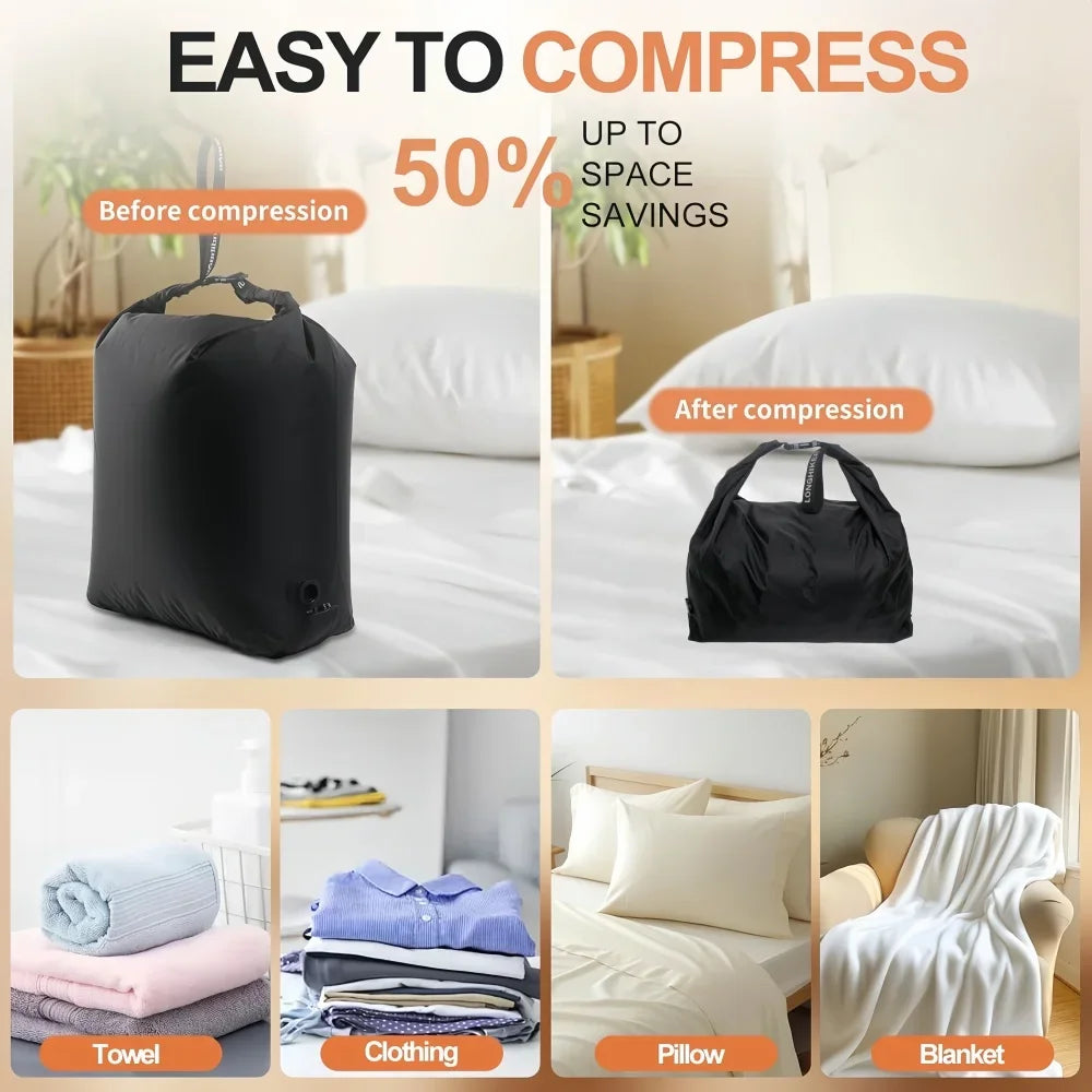 Travel Vacuum Compression Bag Portable Large Capacity Storage Bags Luggage Clothes Packing Cubes Bag Dustproof Trip Travel Bags