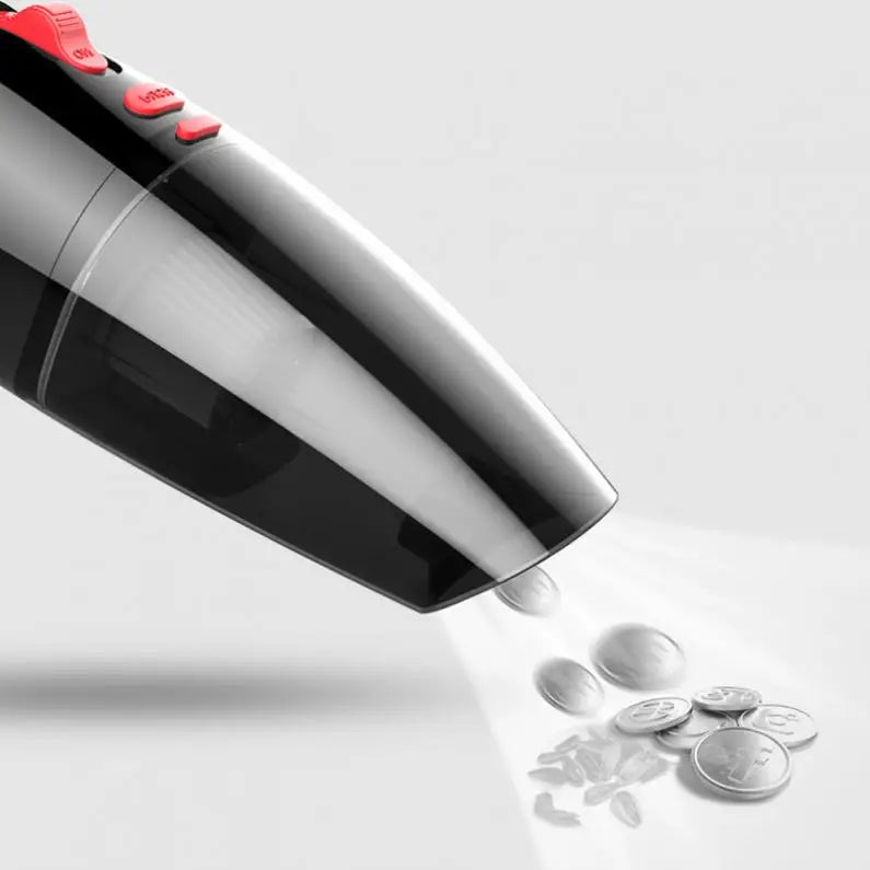 12V 5M 120W Car Vacuum Cleaner Wet Dry Portable Handheld Dual Use Mini Auto Vacuum Cleaner with Washable HEPA Filter LED Light