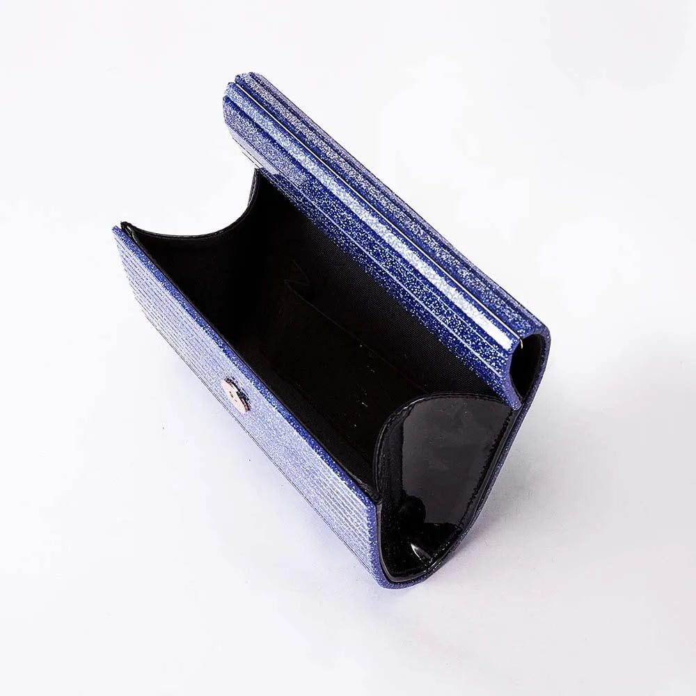 Fashionable Spliced Stripes Acrylic Evening Clutch Handheld Crossbody Ladies Bag for Weddings and Parties