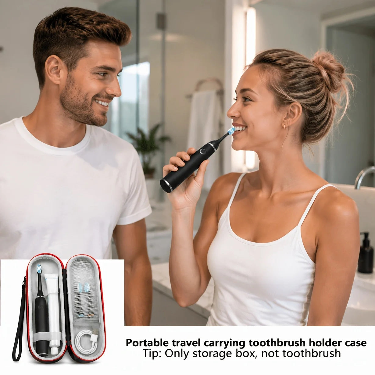 Electric Toothbrush Case EVA Hard Shell Travel Storage Case Waterproof Portable Protective Toothbrush Holder Carrying Organizer