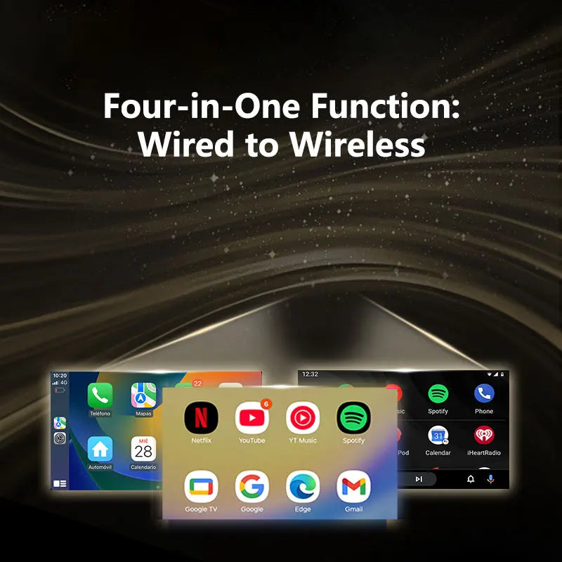 4-in-1 Carplay Mirror Projection Wireless in Car Connectivity Intelligent Reverse Control Carplay Box For Apple and Android 2026
