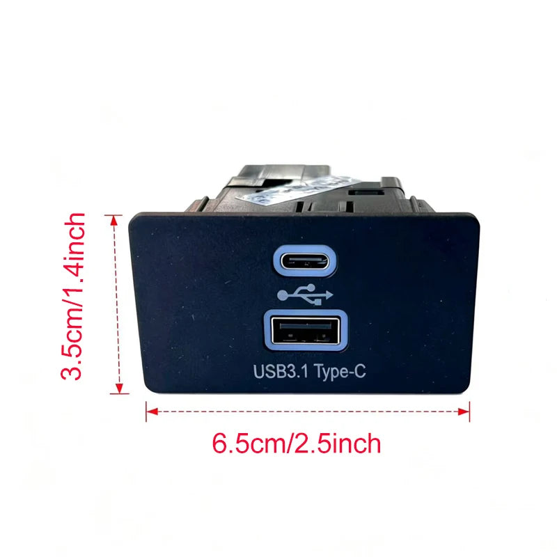 Wireless Carplay USB Type-c HUB for Ford Lincoln SYNC3 Multimedia Interface Module 30W Fast Charging HC3Z-19A387 ML3T-14F014