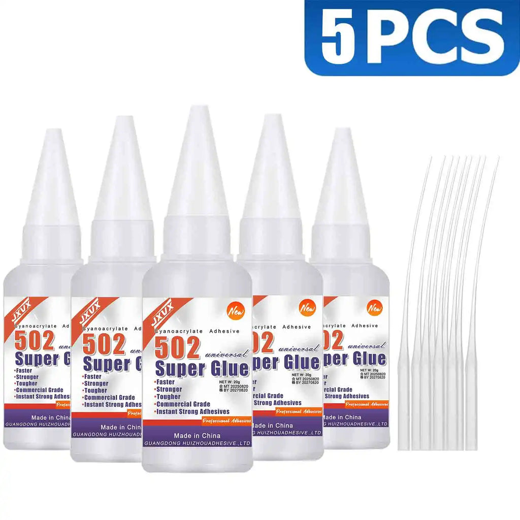 15PCs 502 Super Strong Glue Instant Quick-drying Cyanoacrylate Adhesive Leather Rubber Wood Metal Strong Bond Liquid Glue Tool,Stationery Store Gel 502 Instant Strong Glue,With precision distributor,20g (0.7oz).