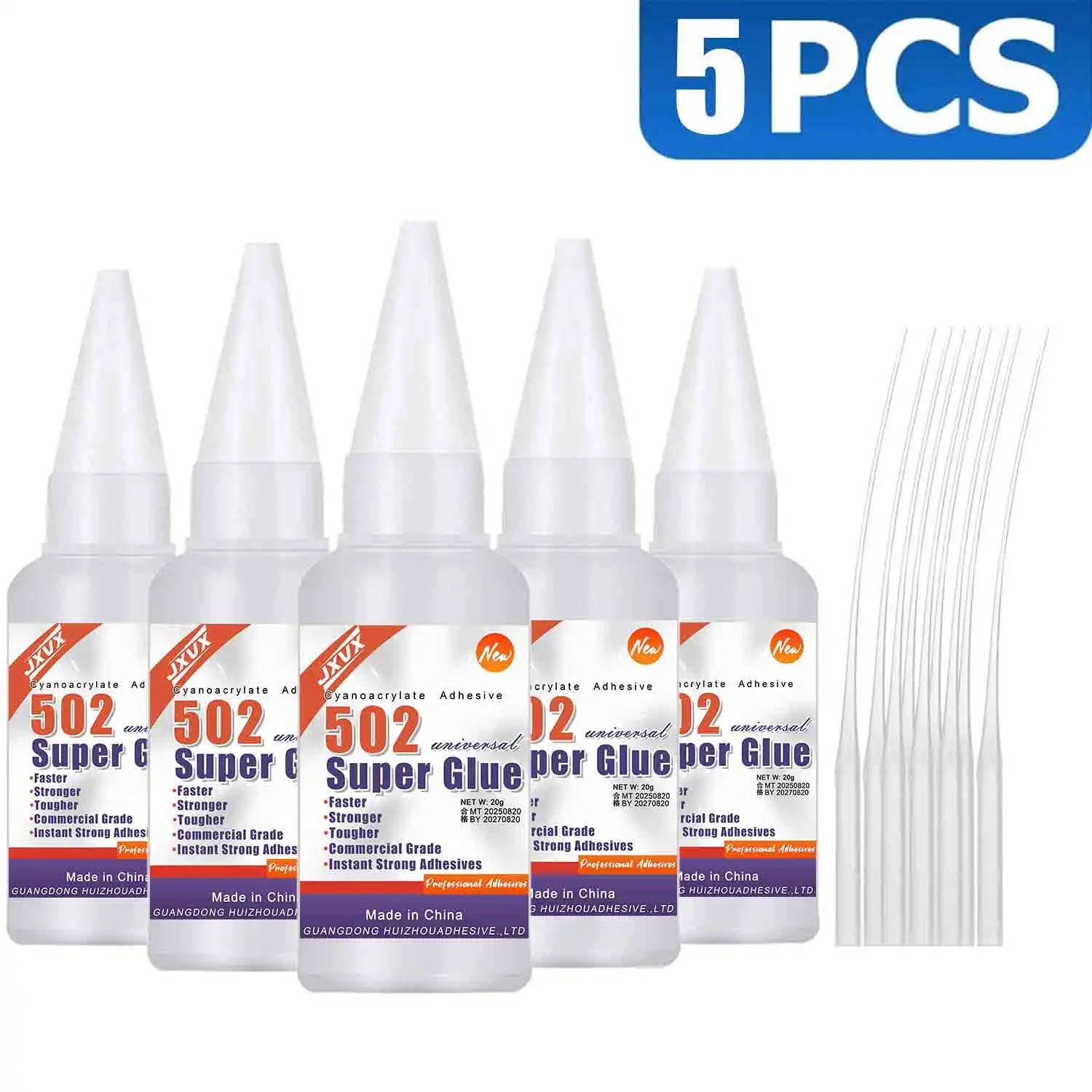 15PCs 502 Super Strong Glue Instant Quick-drying Cyanoacrylate Adhesive Leather Rubber Wood Metal Strong Bond Liquid Glue Tool,Stationery Store Gel 502 Instant Strong Glue,With precision distributor,20g (0.7oz).