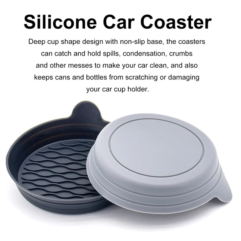 1pcs Car Cup Holder Coaster Silicone Cup Holder Insert Universal Non-Slip Cup Holders Car Accessories Interior Silent Cup Pad