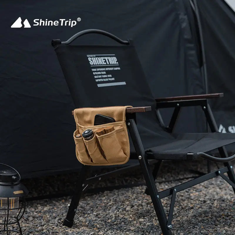 ShineTrip Outdoor Camping Chair Armrest Storage Bag Fishing Chair Side Hanging Bag Portable Multi Functional Tool Storage Bag