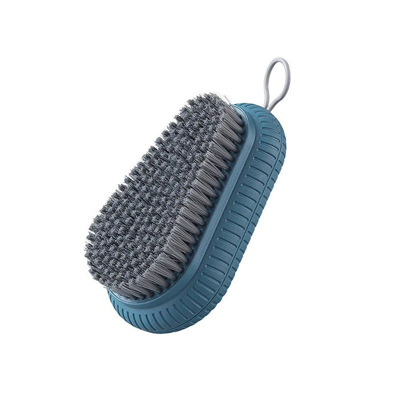 Portable Plastic Handle Cleaning Brush, Soft Bristle Laundry Clothes Shoes Scrub Brush, Household Scrubbing Brush