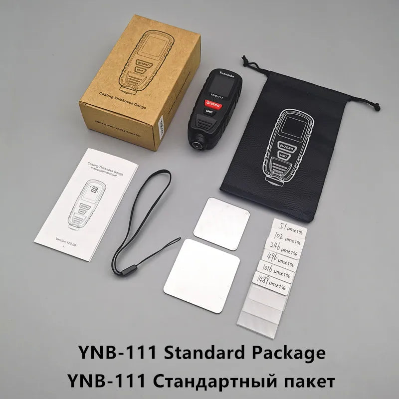 Yunombo YNB-111 Fe NFe Fe+Zn Mini Car Paint Thickness Tester Coating Thickness Gauge Film Thickness Meter
