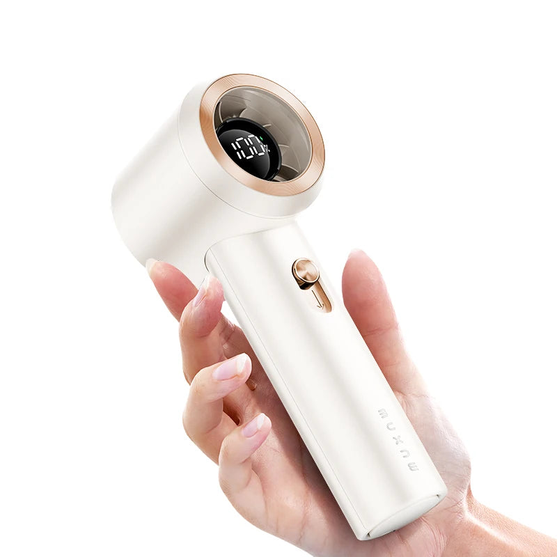 MUXNW 4000mAh Portable Fan 13000RPM USB-C Rechargeable 100-Level Digital Display for Travel Home Office