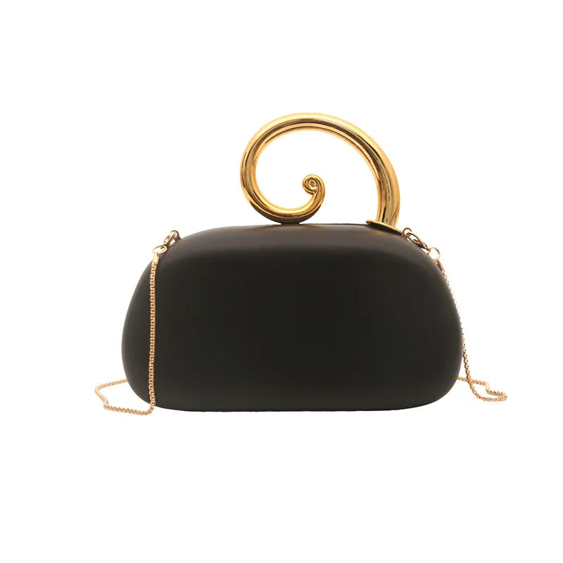 2026 New Fashion Design Irregular Handle Women's Evening Box Bag Luxury High End Party Clutch Handbag Bride Trend Crossbody Bag