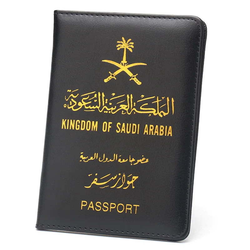 Green Saudi Arabia Passport Cover Case for Passports Thin Lightweight Travel Wallet Travel Document Holder