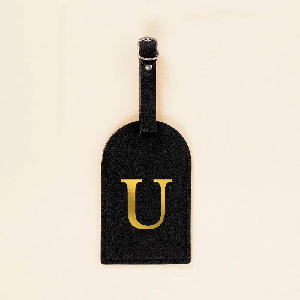 Initial Luggage Tags Handbag key Holders Travel Bag Key Wallets Label Tag Suitcase Identify Labels with Privacy Cover