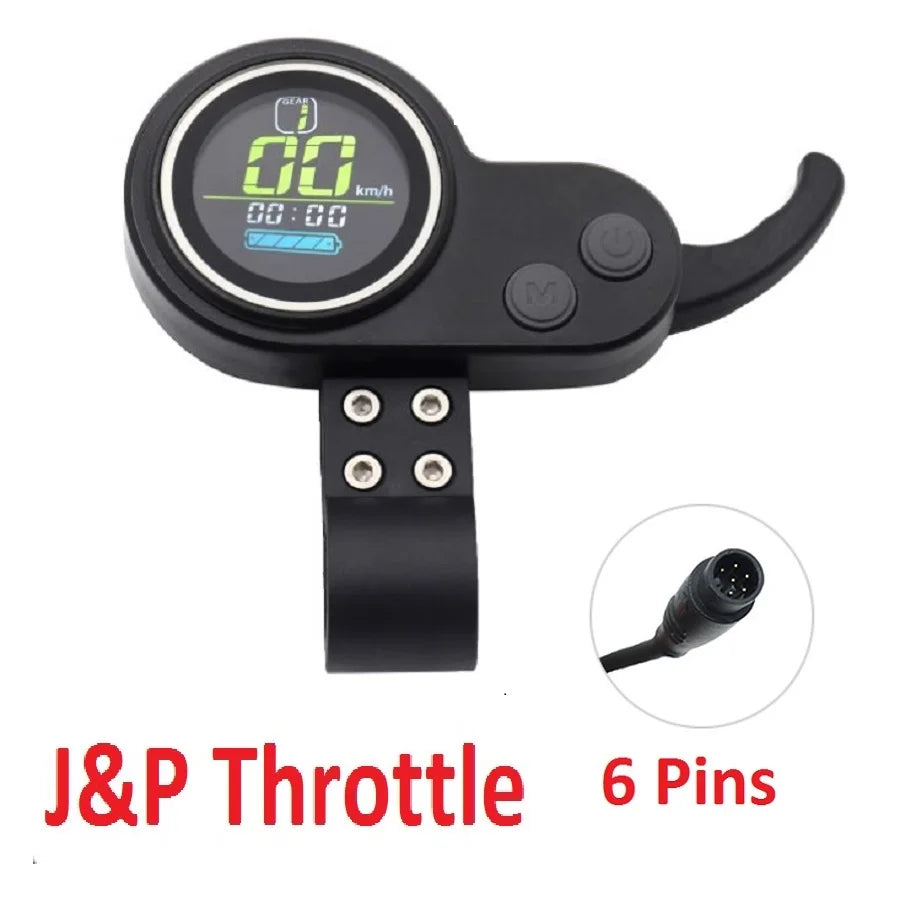 JP Throttle Accelerator 36V 48V 52V 60V Universal LCD Display Dashboard 6 pins  for Electric Scooter Parts