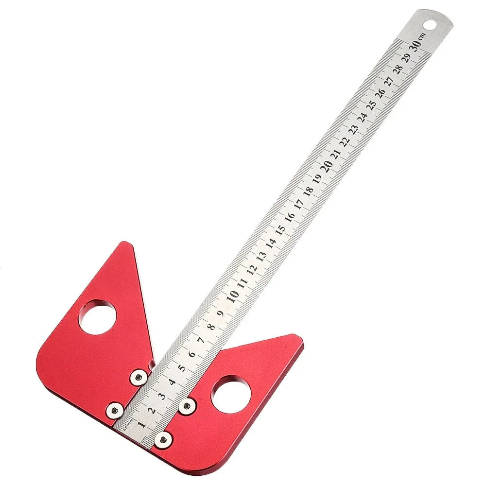 Woodworking Center Scribe 45/90 Degree Angle Line Gauge Wood Ruled Carpenter Marking Ruler Center Finder Line Gauge