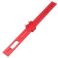 Precision T Type Pocket Ruler Inch Metric Measuring Tool with Slide Stop for Carpentry Marking