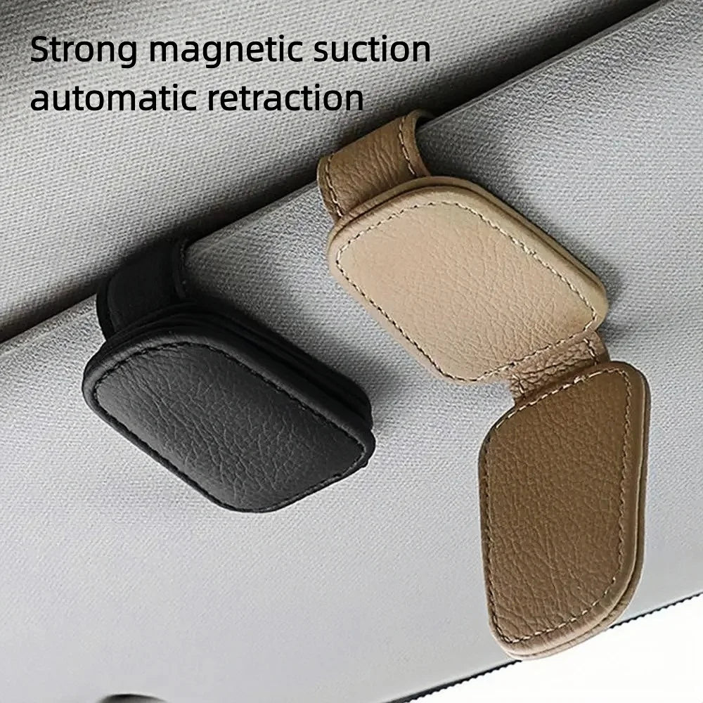 Universal Car Sunglasses Clip Card Ticket Holder Stand Fastener Pen Case Eyeglasses Sun Visor Car Accessories