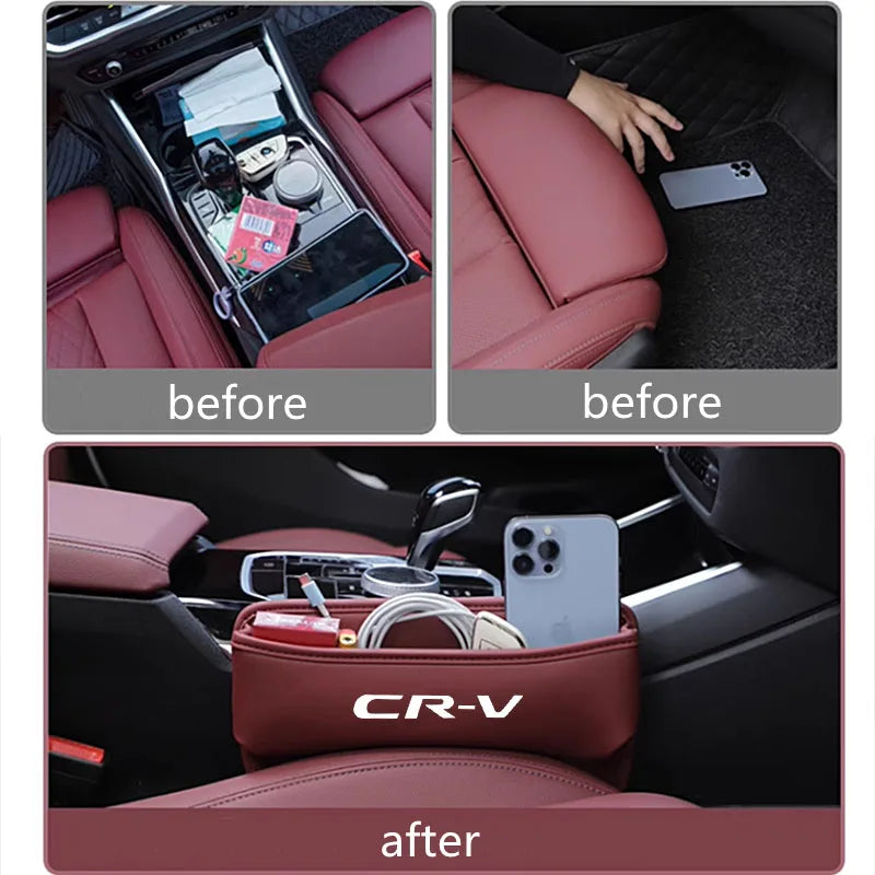Car Seat Crevice Storage Box Seat Gap Slit Pocket Catcher Organizer For Honda CRV CR-V 2018 2015 2016 2017 2019 2020