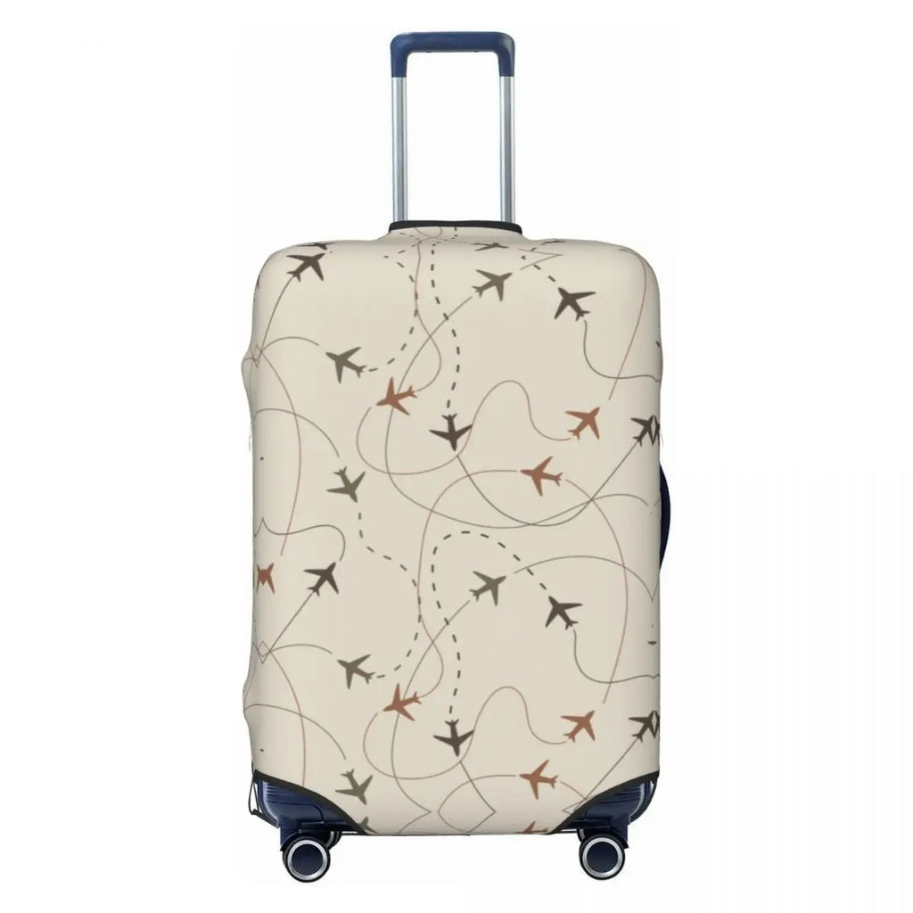 Custom Fashion Airbus Fighter Pilot Luggage Cover Protector Washable Aviation Airplane Travel Suitcase Covers