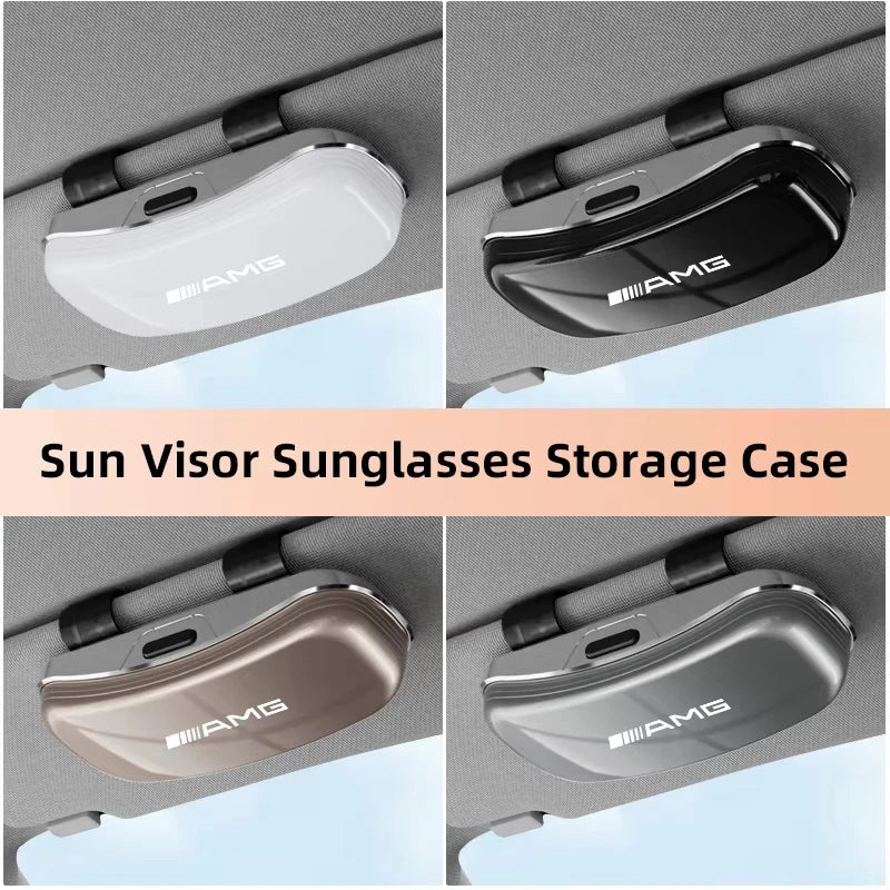 Car Visor Glasses Box Auto Sunglasses Storage Case For Mercedes Benz AMG GLE GLS CLA CLE GLC CLS GLA W223 W213 W206 W464 W247