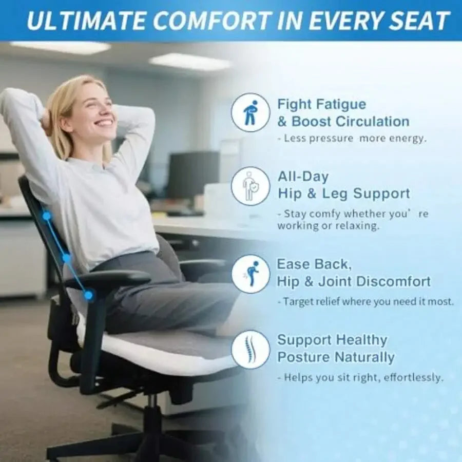 Memory Foam Truck Seat Cushion For Truck Driver Ergonomic Driver Seat Cushion With Lumbar Support Sciatica Relief Ideal Car Seat