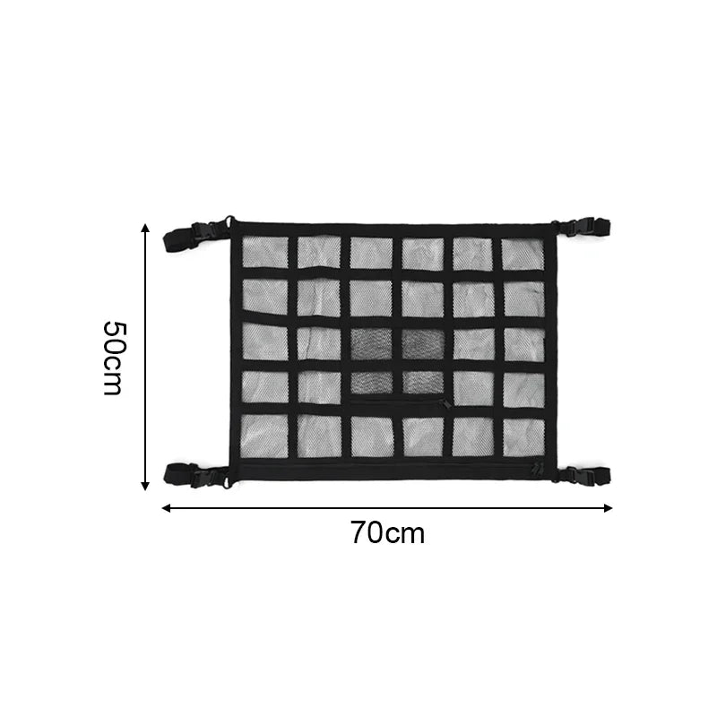 Car Roof Storage Organizer Automotive Ceiling Cargo Net Pocket Mesh Car Camping Accessories Storage Bag Roof Tent Two colors