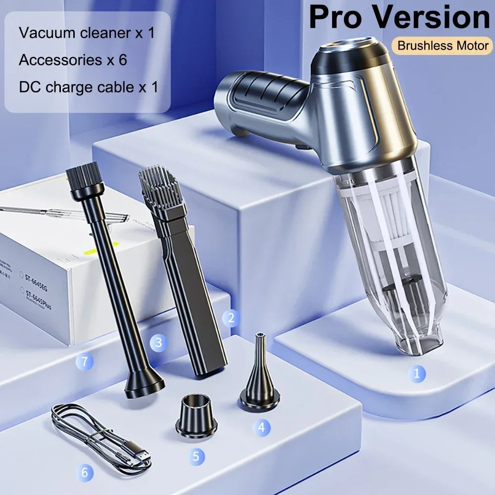Car Vacuum Cleaner Wireless Vacuum Cleaner Duster Handheld Vacuum Pump For Home Portable Cordless Strong Suction Car Cleaner