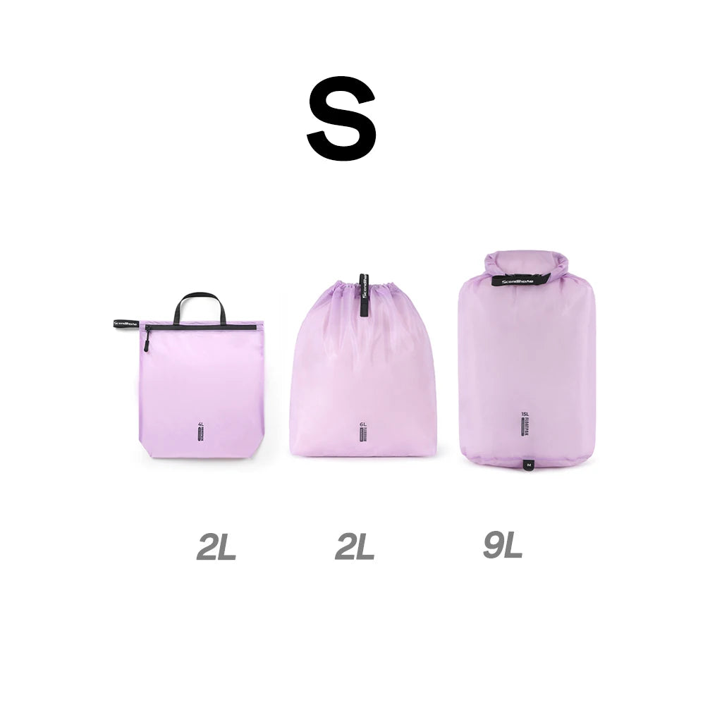 15D Nylon Waterproof Travel Bag IPX5 Ultra-light Dry Bag Drawstring Pouch Zipper Storage Case for Swimming Fitness Outdoor Sport