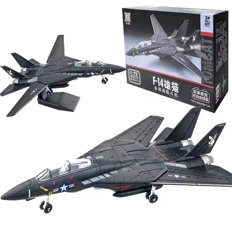 New Military Series Building Blocks Creative Multi-Purpose Fighter SU-25 F18 J35 ABS Aircraft F14 Model Toys For Boy Xmas Gift