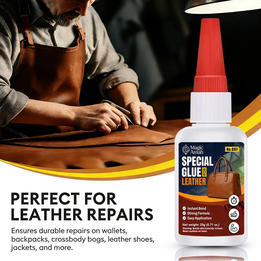 1-3Pcs Leather Repair Glue, Low-Cost Clear Strong CA Adhesive for All Leather Goods, Bags, Shoes, Jackets, Wallets & DIY Crafts