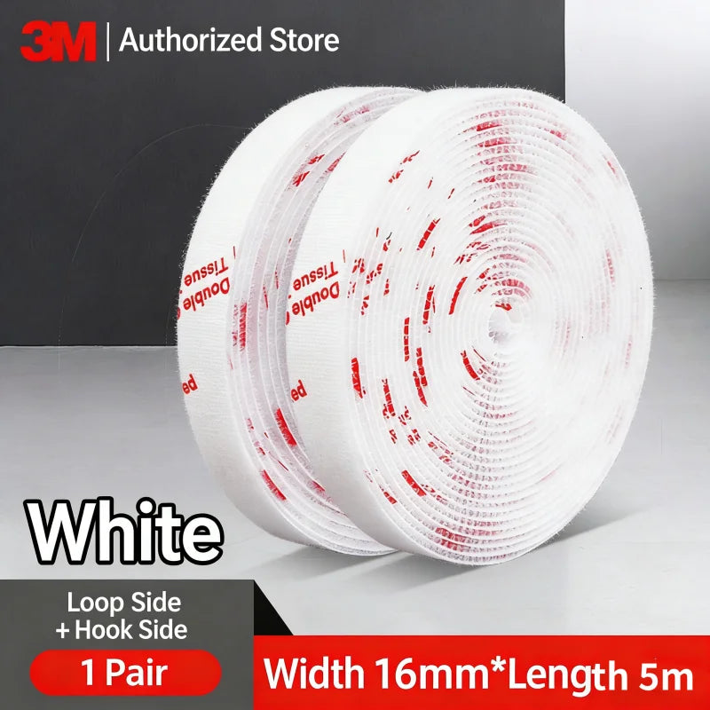 3M Strong Double-sided Adhesive Hook and Loop Tape High-adhesion for Car Mats Home Use More - Strong Self-Adhesive Fastener