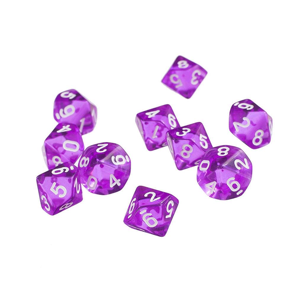 10pcs RPG DND Polyhedral Dice Set D10 D8 – Board Game Multi-sided Dice / 10 dés polyédriques RPG DND D10 D8 – Jeux de société multi-faces