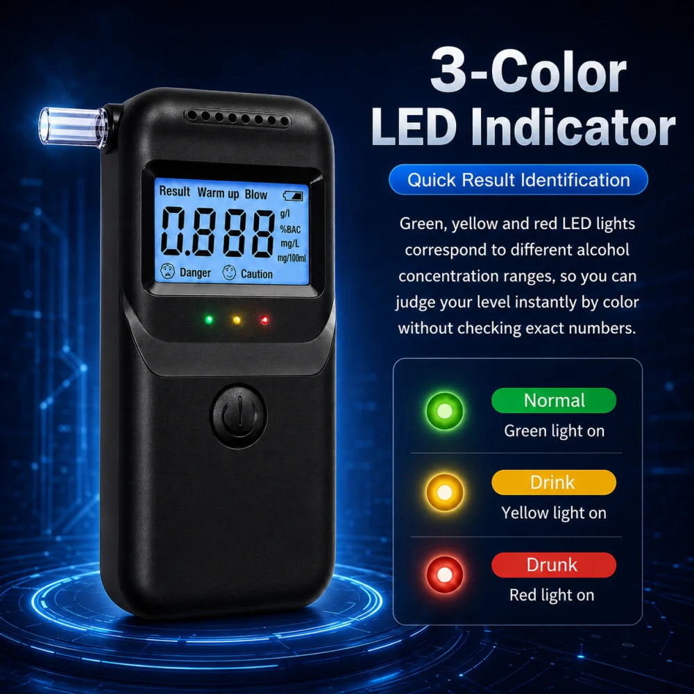 Hydsto Digital Alcohol Tester Professional Alcohol Detector Breathalyzer Police Alcotester LCD Display Drunk Driving Test