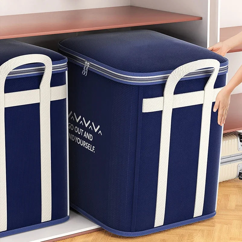 Extra Large Storage Bag with Reinforced Handles for Clothes, Comforters, Blankets, Bedding & Toys Organizer