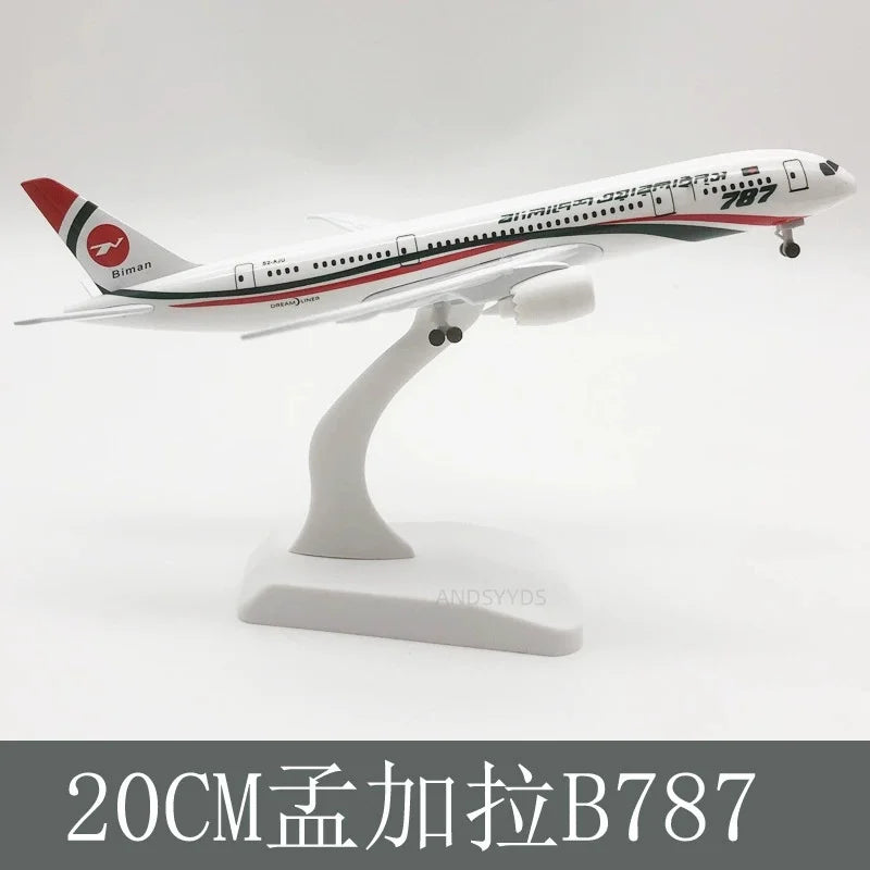 20cm 787 dreamliner Series Model Plane Aircraft Toy B787 Airlines Alloy Metal child toy plane Miniature airplane For Collection