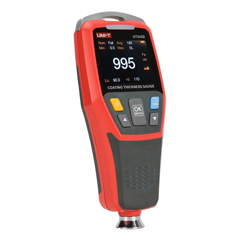 UNI-T UT343D UT343A UT343E Coating Thickness Gauge LCD Backlight Digital FE/NFE Metal Car Paint Thickness Tester Meter