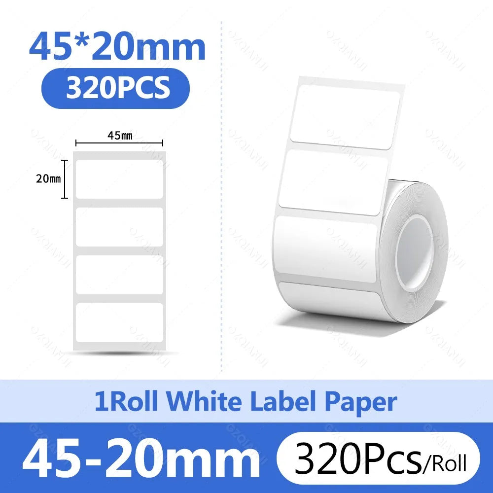 Niimbot B1 White Sticker Waterproof Paper Adhesive Nail Label Anti-Oil For B21 B31 Mini Portable Thermal Printer Tape More Size