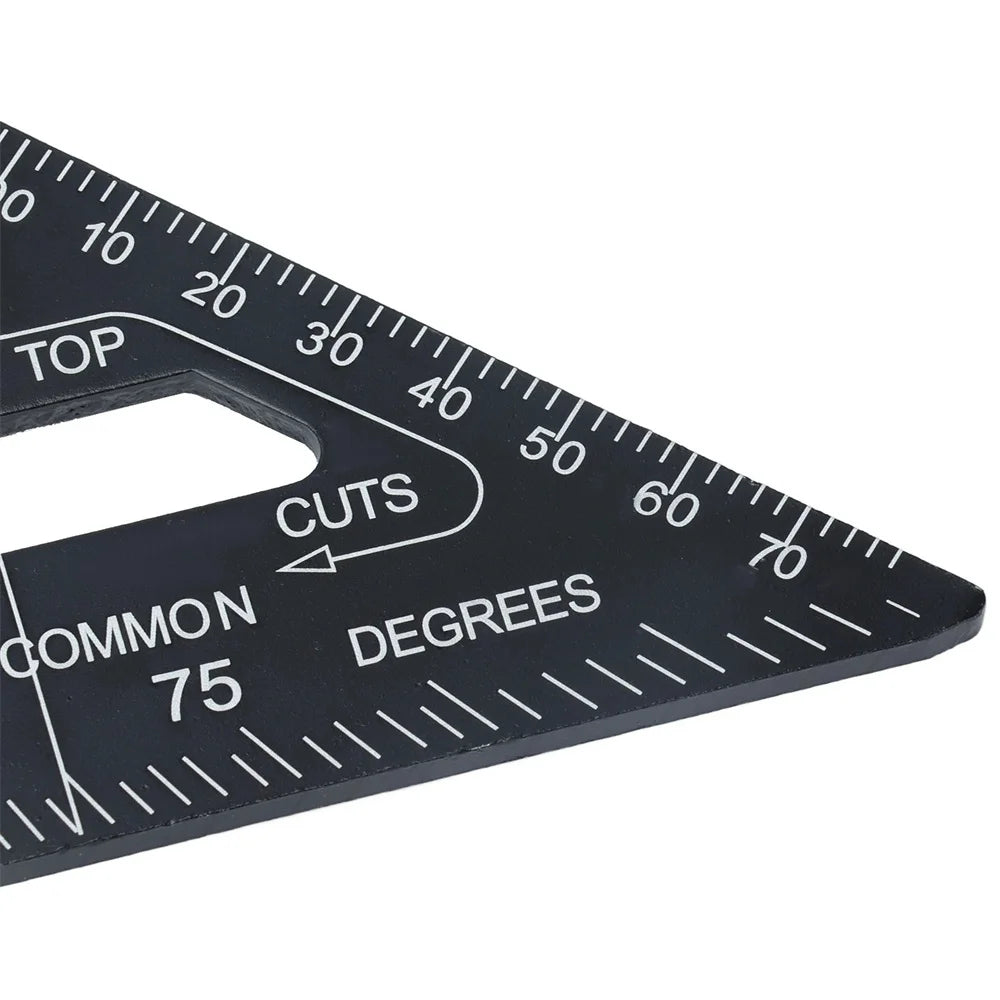 New 7Inch Triangle Ruler Measurement Tool Aluminium Alloy Carpenter Tools Inch Metric Angle Ruler Speed Square Woodworking Tools